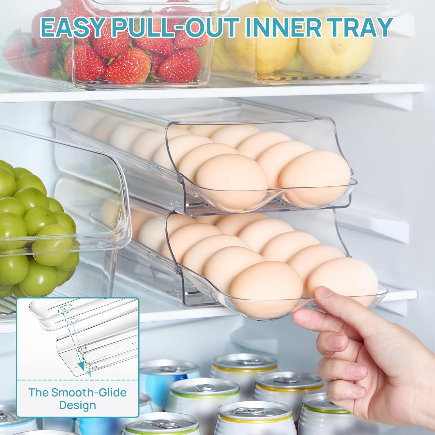 Vtopmart Clear Plastic Egg Holder