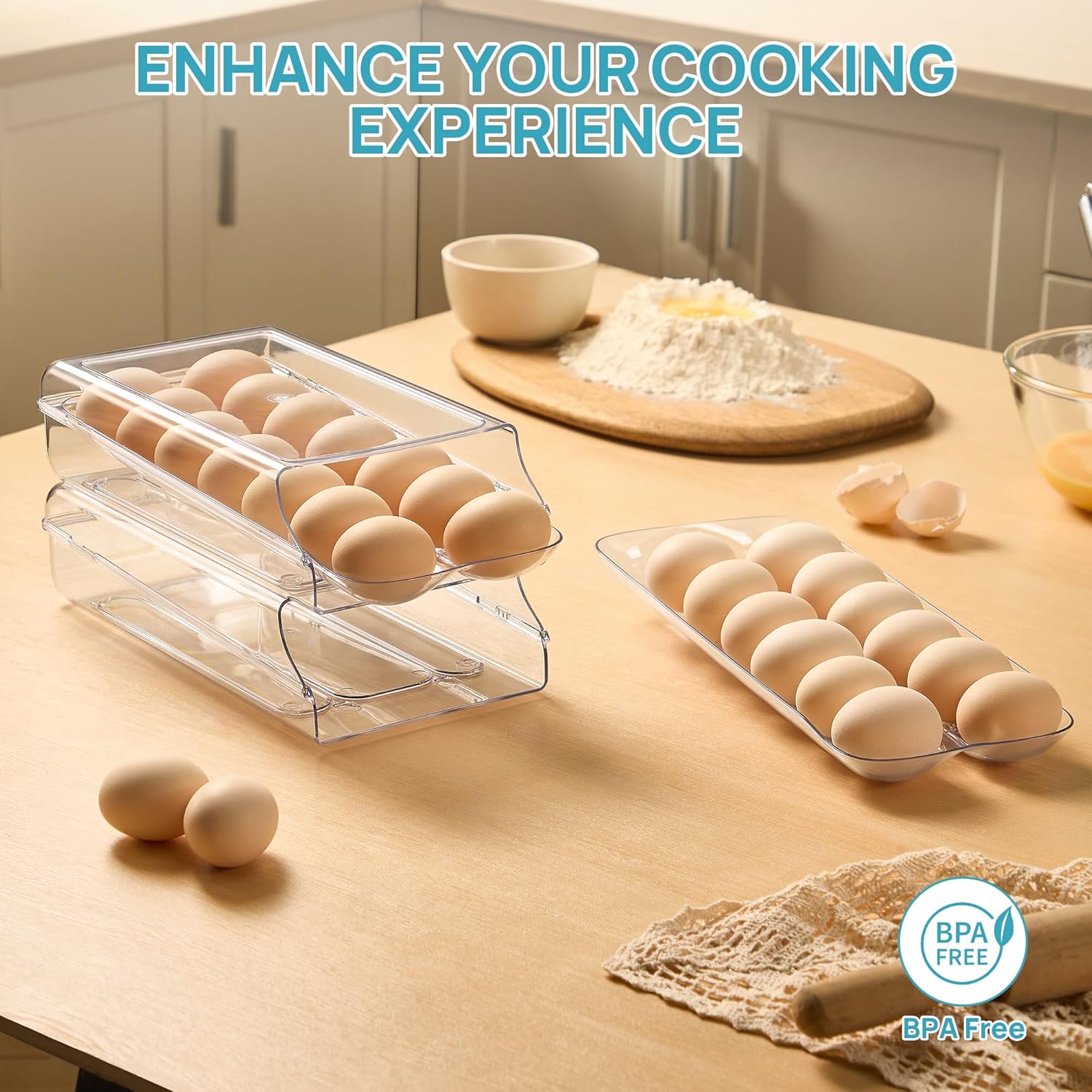 Vtopmart Clear Plastic Egg Holder