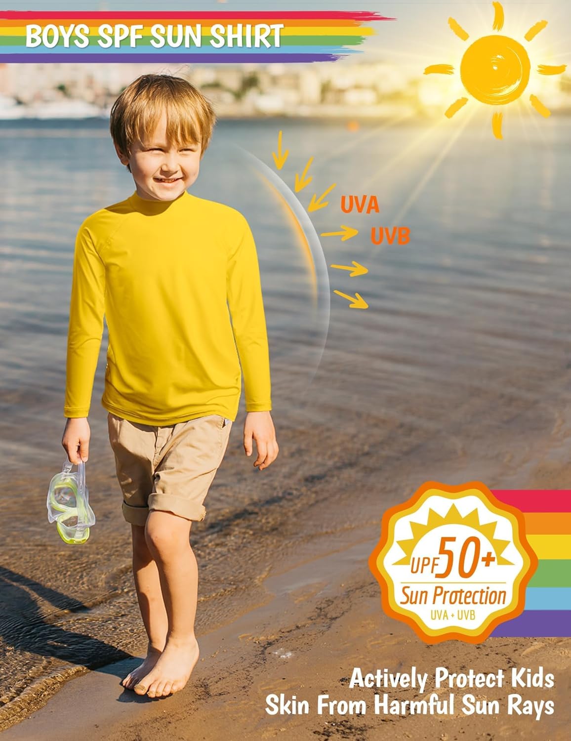 Boys Rash Guard Swim Shirts