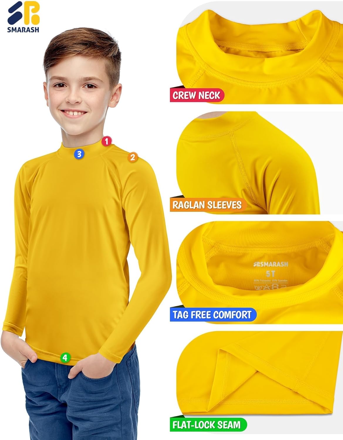 Boys Rash Guard Swim Shirts