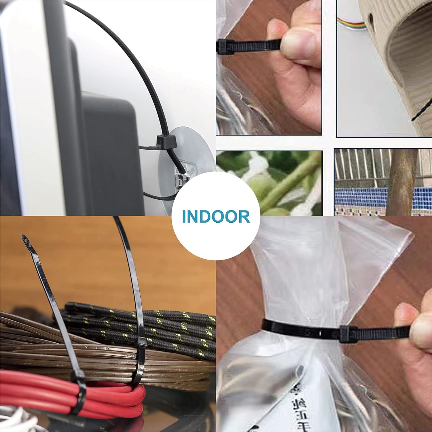 Zip Ties Assorted Sizes, 400