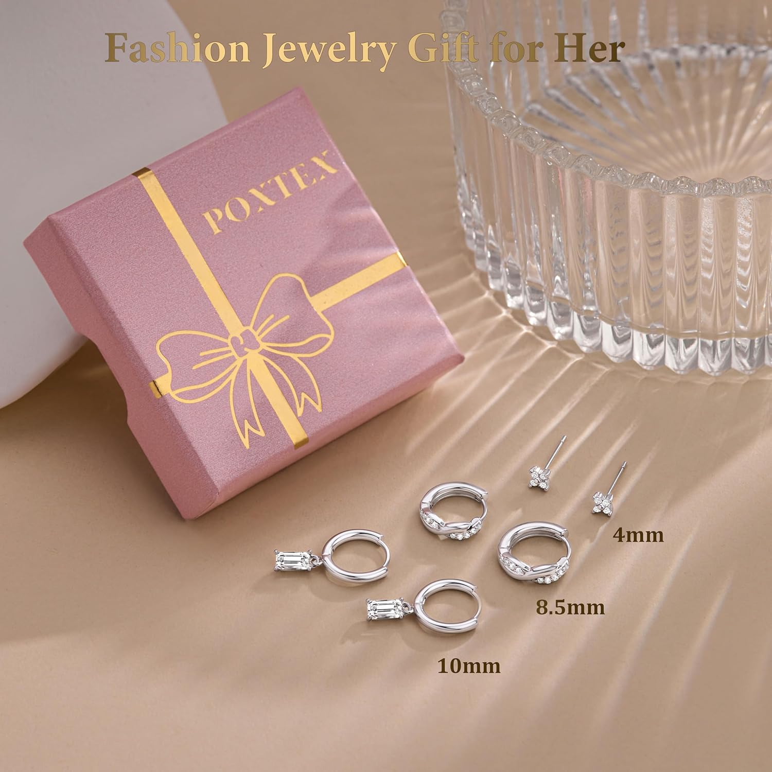 Poxtex Small Sterling Silver Huggie