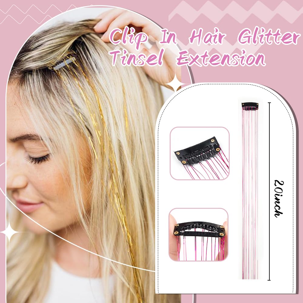 Hair Tinsel Pack of 12
