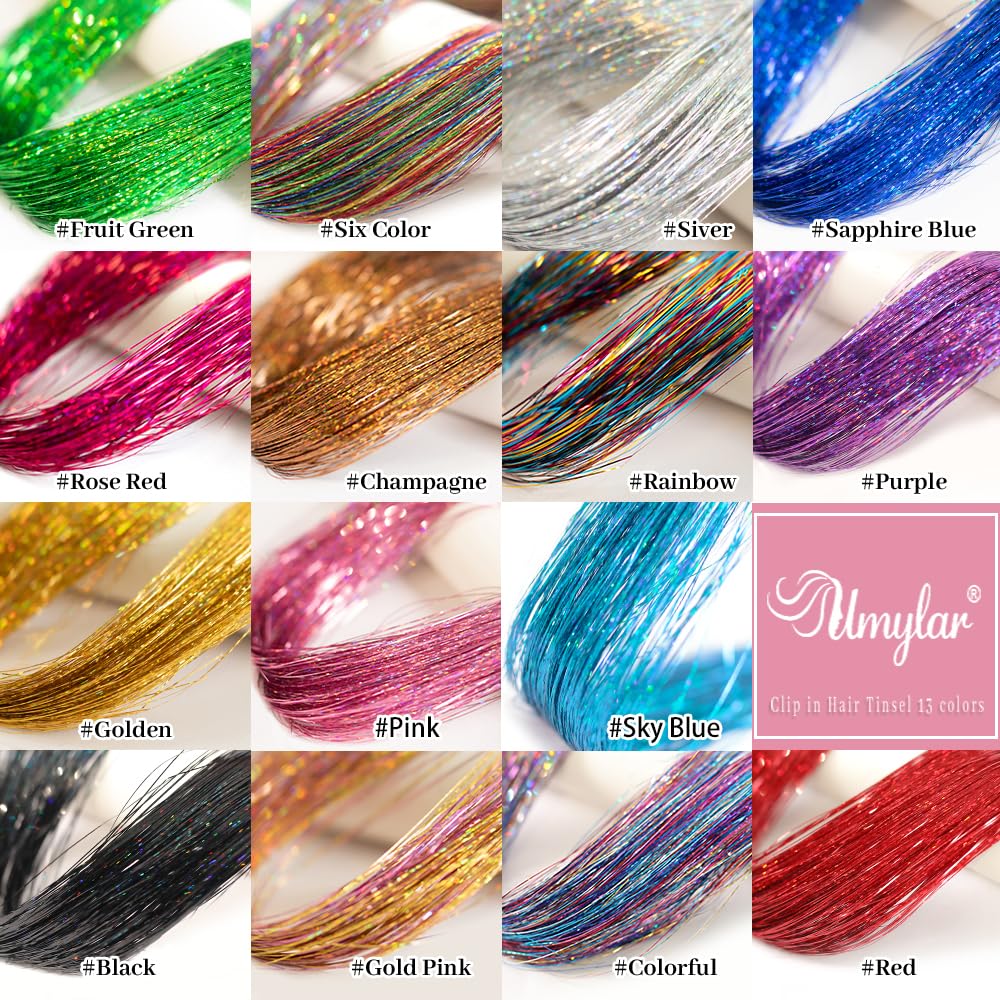 Hair Tinsel Pack of 12