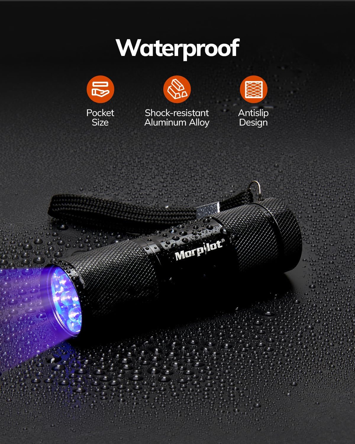 Morpilot Black Light Flashlight Mini