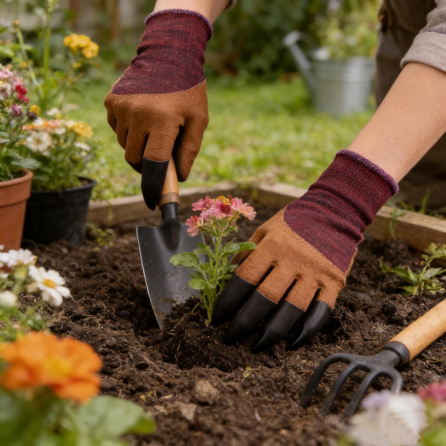 Gardening Gloves with Claw,Planting Waterproof