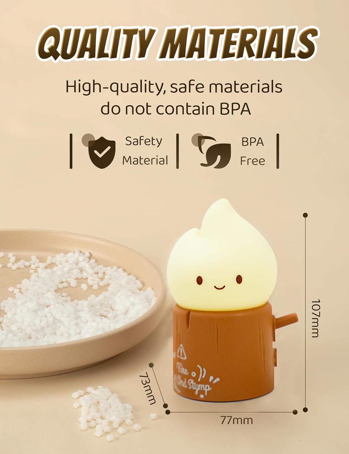 WANIDEA Flameless Candles Lamp, Cute