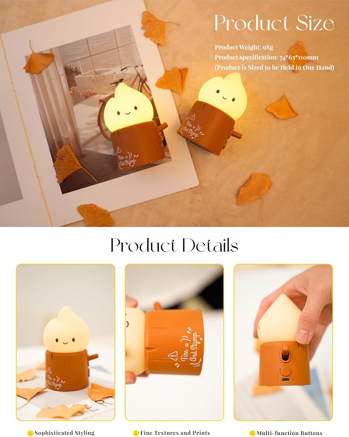 WANIDEA Flameless Candles Lamp, Cute