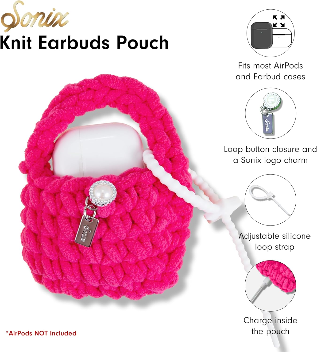Sonix Knit Earbud Pouch