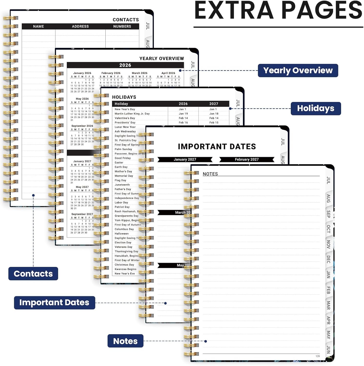 Planner 2026-2027, Hardcover Monthly