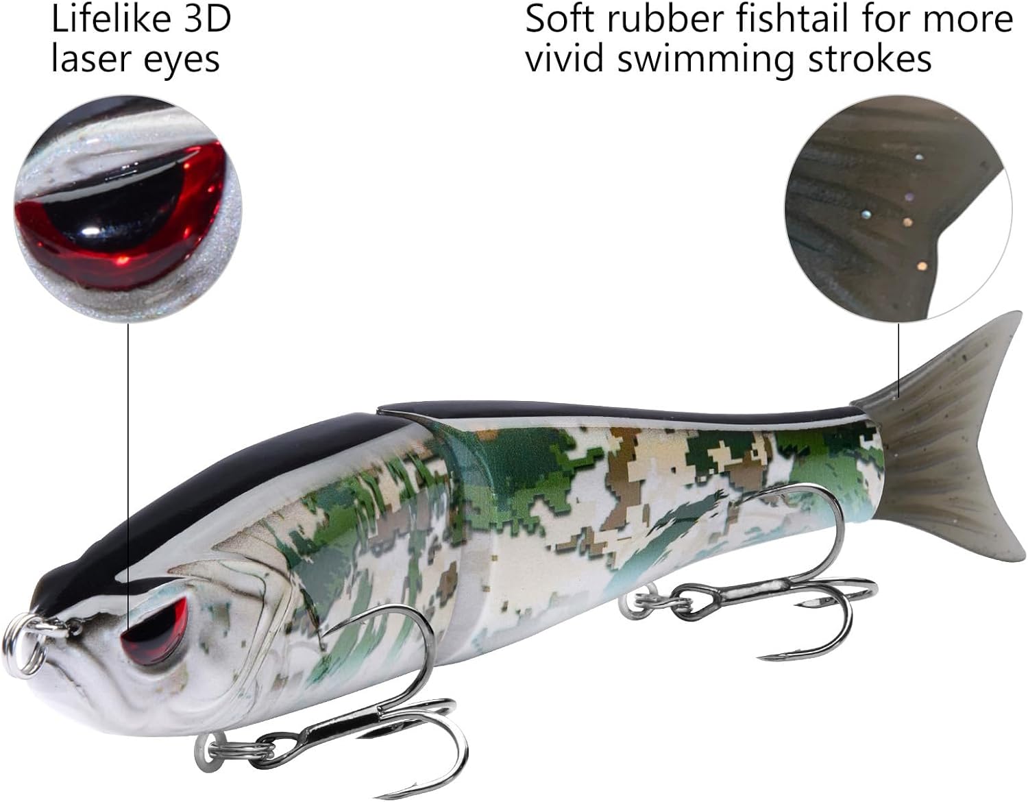 Bassdash SwimShad Glide Baits Jointed