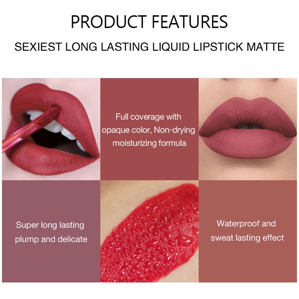 BestLand 3Pcs Matte Liquid Lip