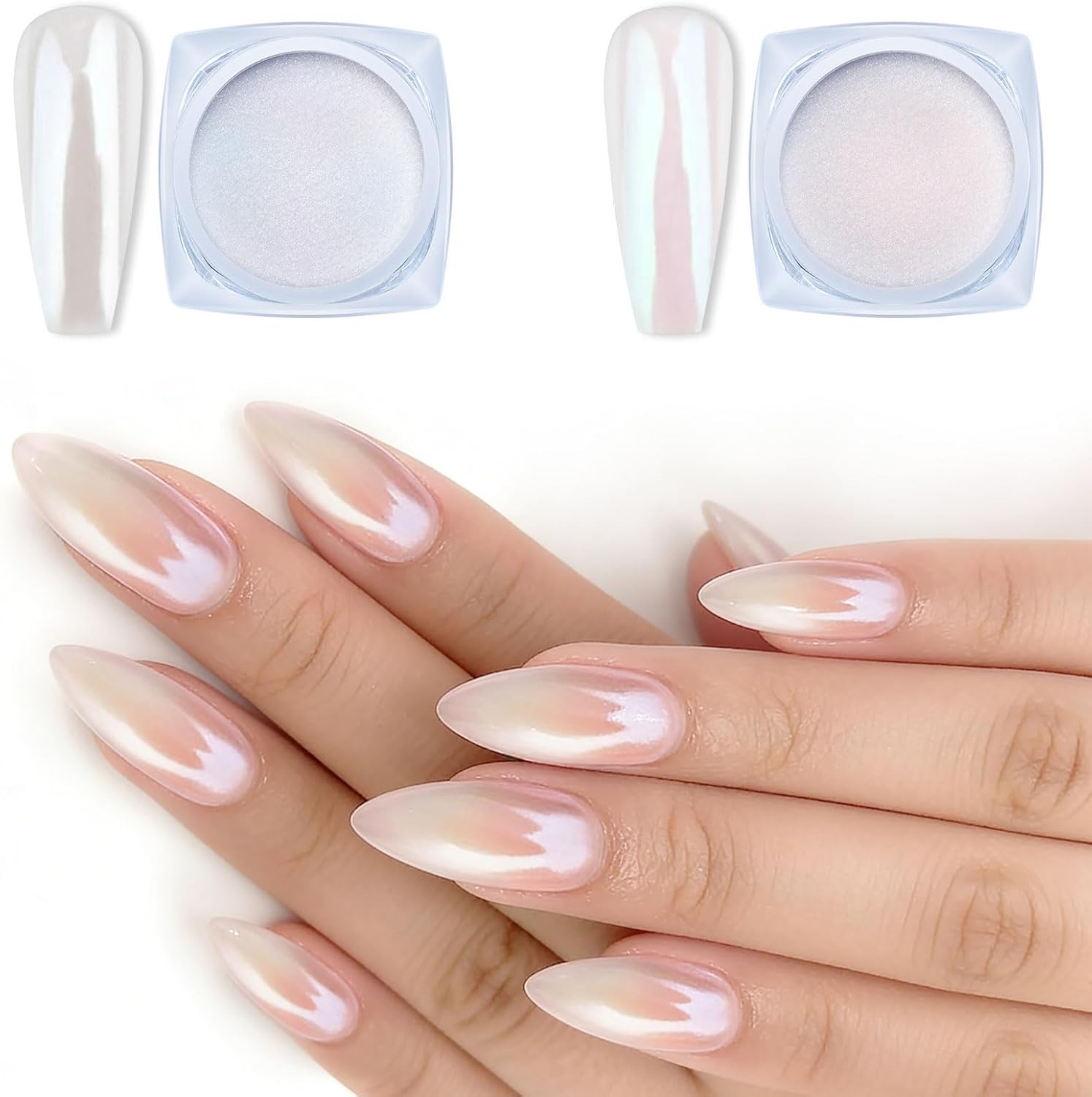 Artdone 2 Jars Chrome Nail