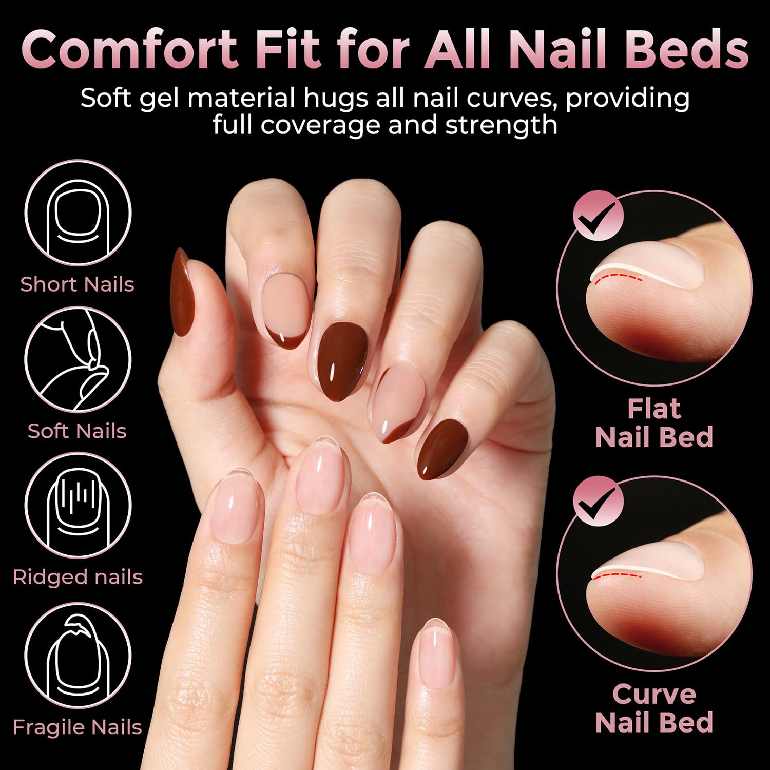 Luckyfairy Extra Short Almond Nail