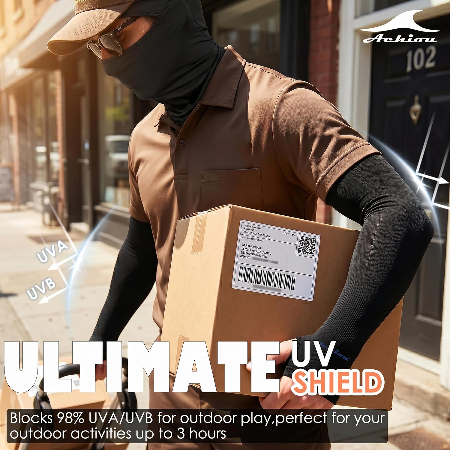 Achiou Arm Sun Sleeves Compression