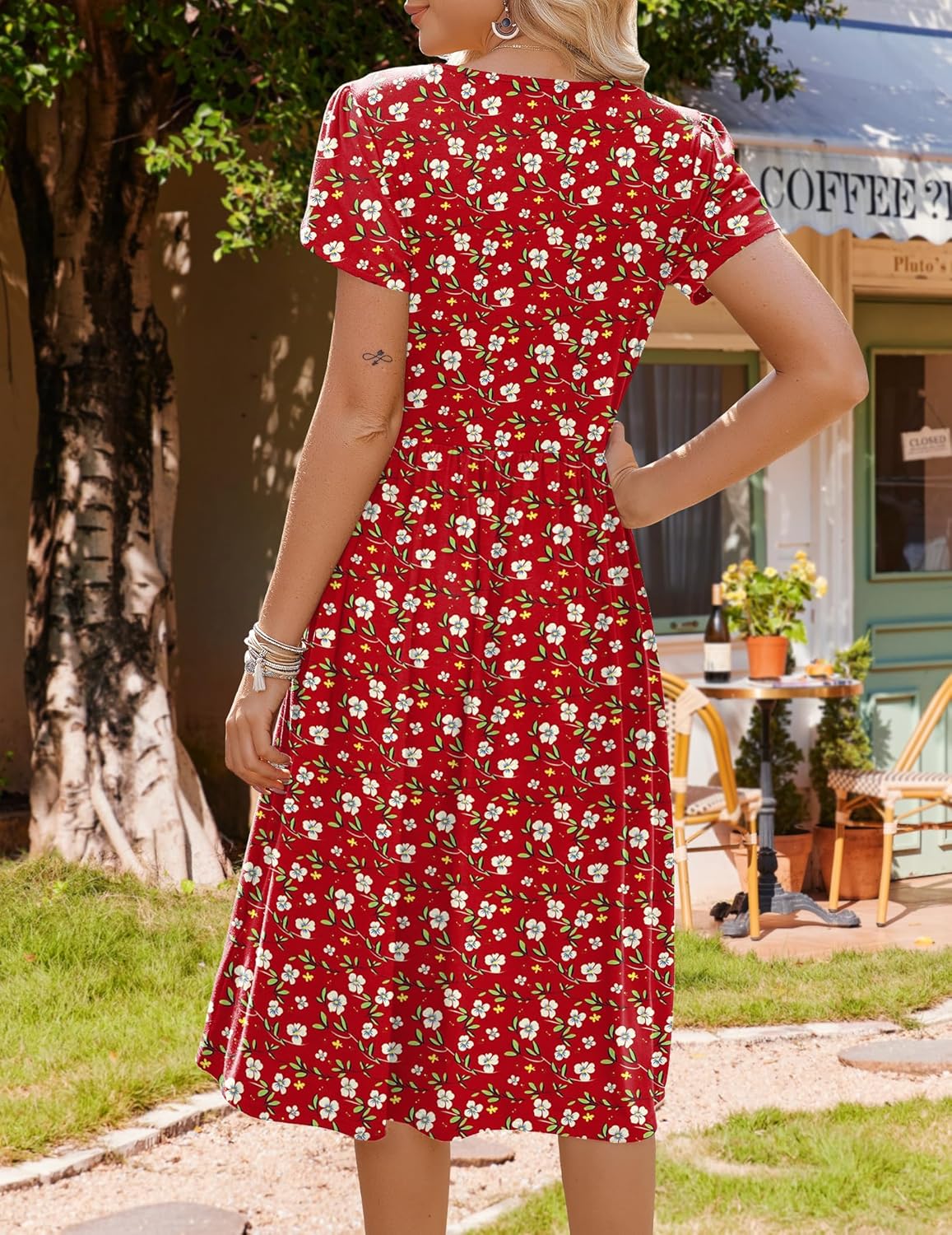 HOTOUCH Women's Summer A-Line Midi