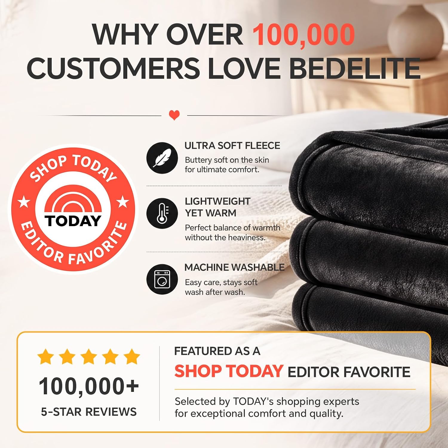 BEDELITE Fleece Blanket Twin Size