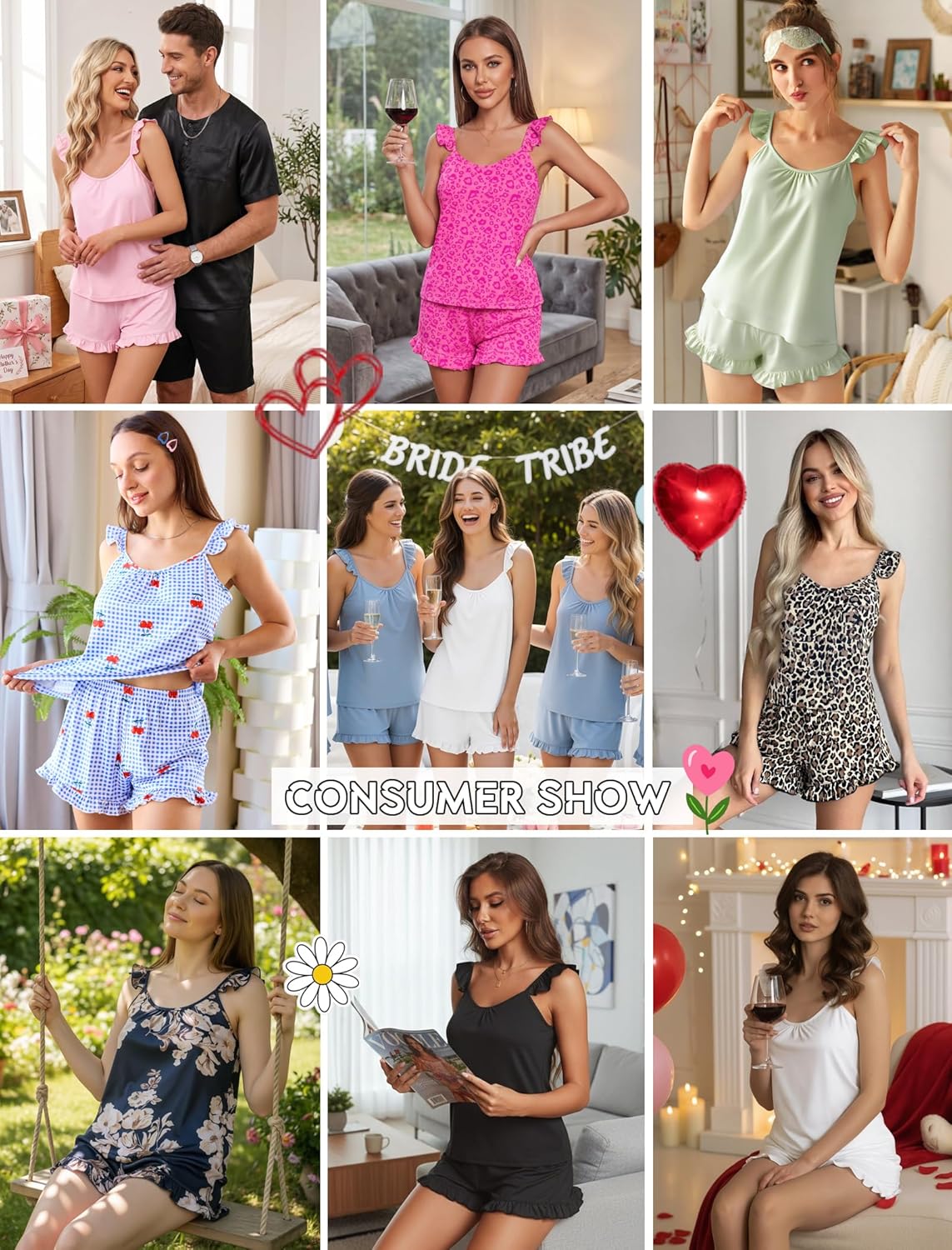 Ekouaer Pajama for Women Set