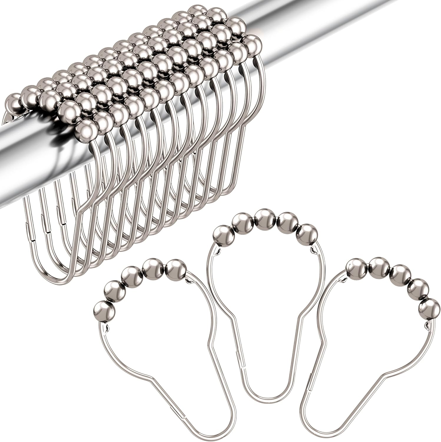 Amazer Shower Curtain Hooks, Decorative