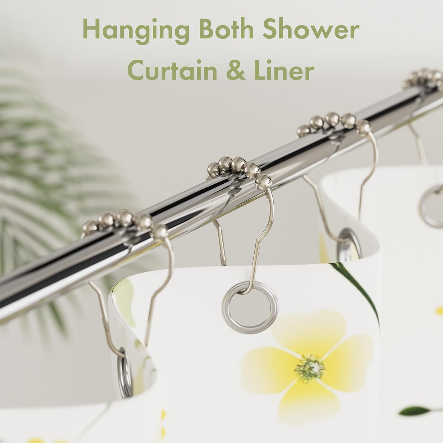 Amazer Shower Curtain Hooks, Decorative