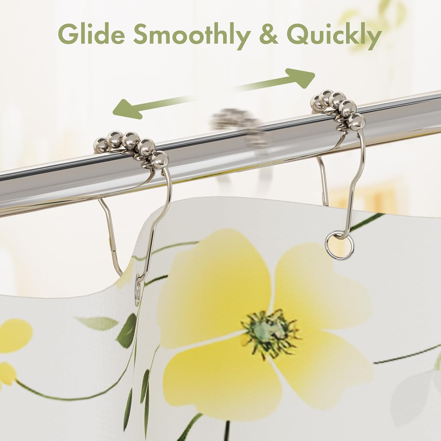 Amazer Shower Curtain Hooks, Decorative