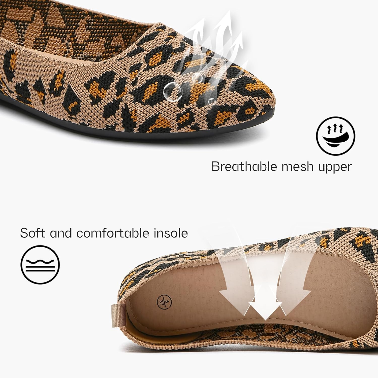 Shupua Women's Pointed Toe Ballet Flats - Image 5