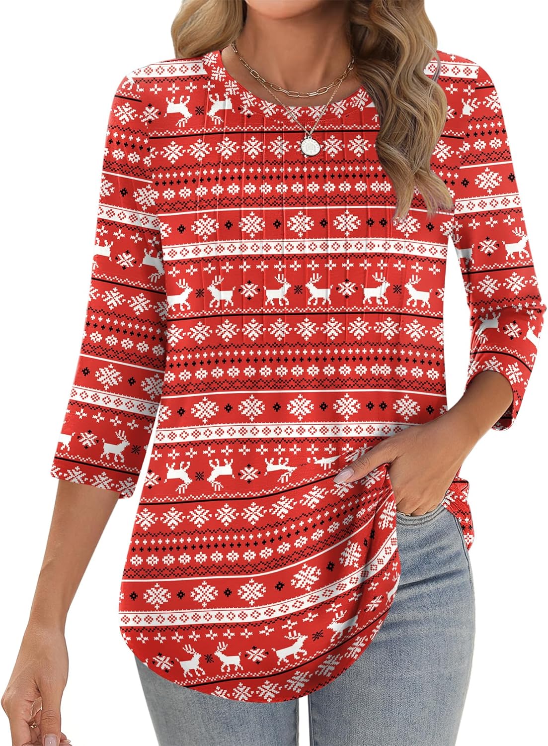 Zeagoo 3/4 Length Sleeve Womens