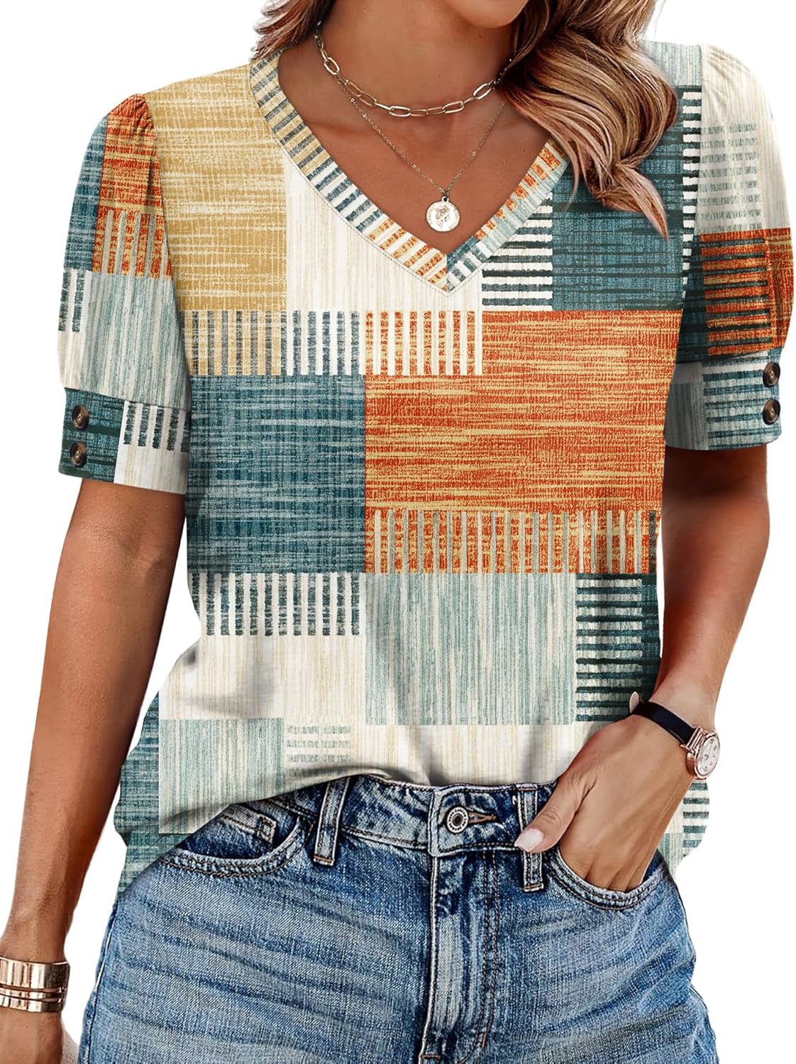 OFEEFAN Womens Tops Short Sleeve