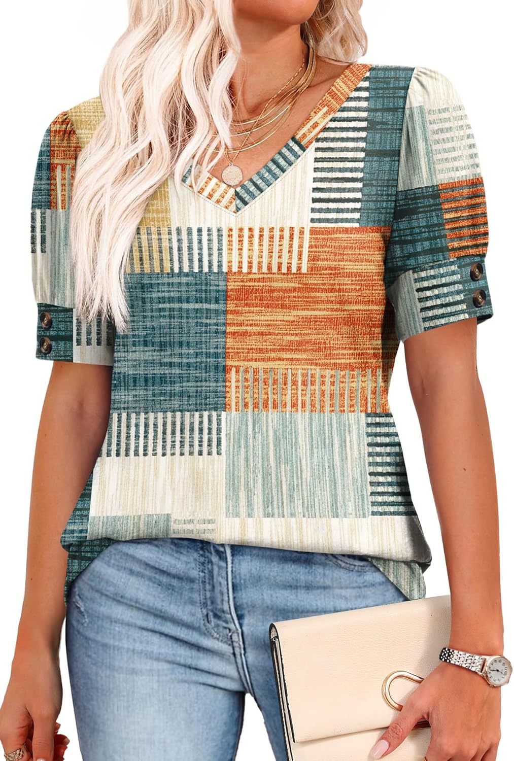 OFEEFAN Womens Tops Short Sleeve