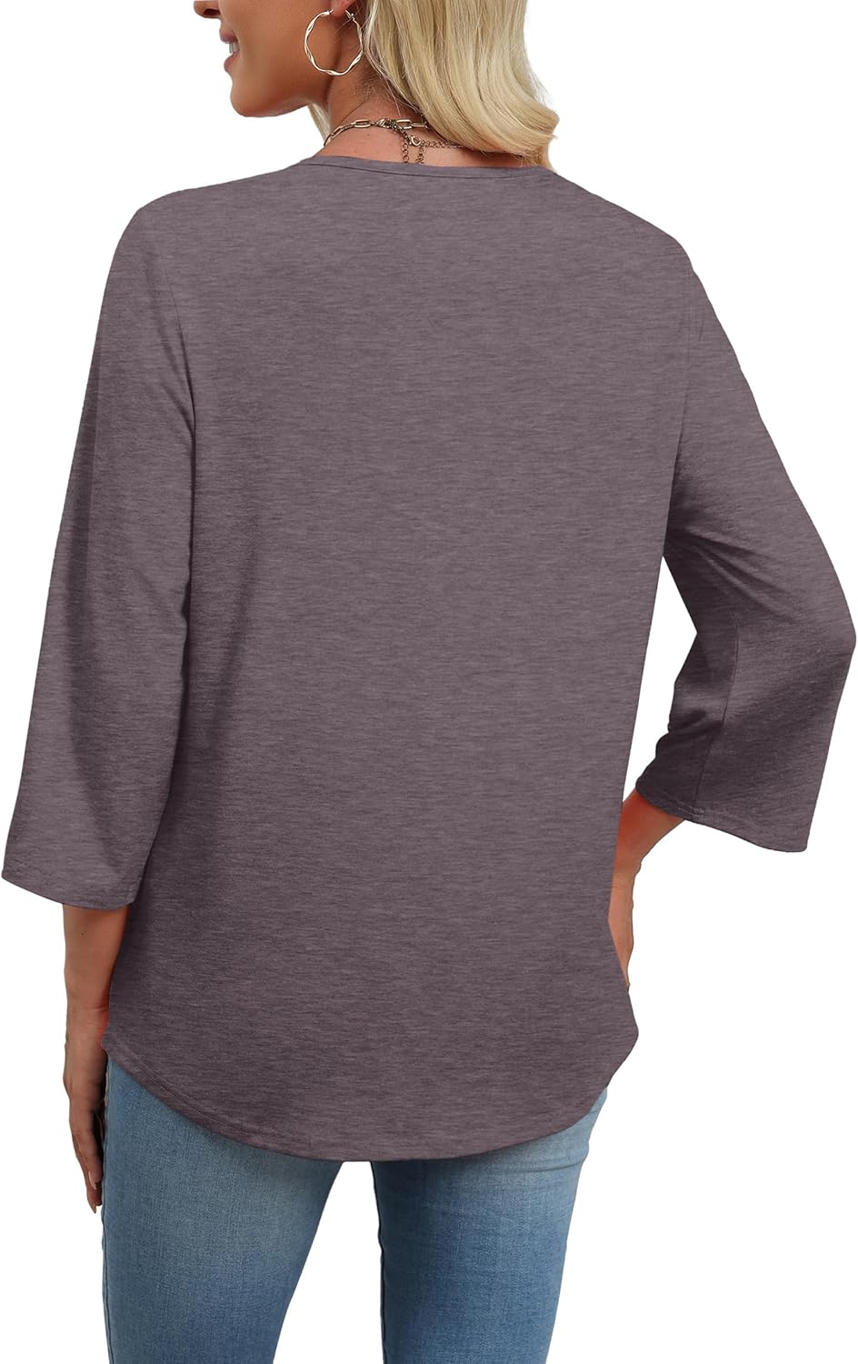 WIHOLL 3/4 Length Sleeve Womens
