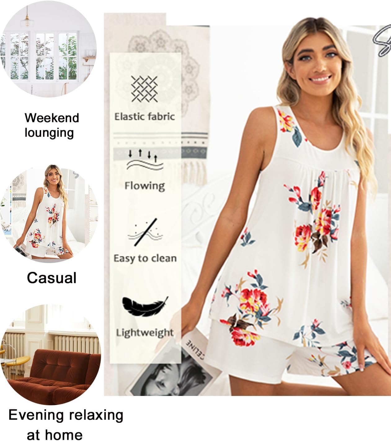 POPYOUNG Pajama Set for Women