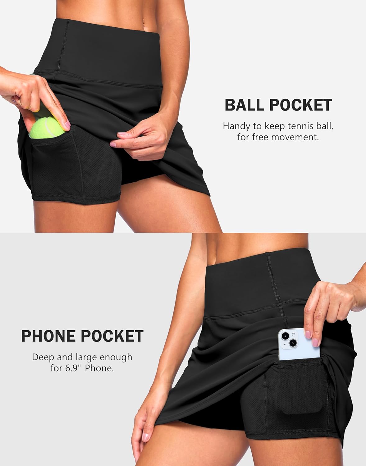 SANTINY 13.5"/15" Skorts for Women