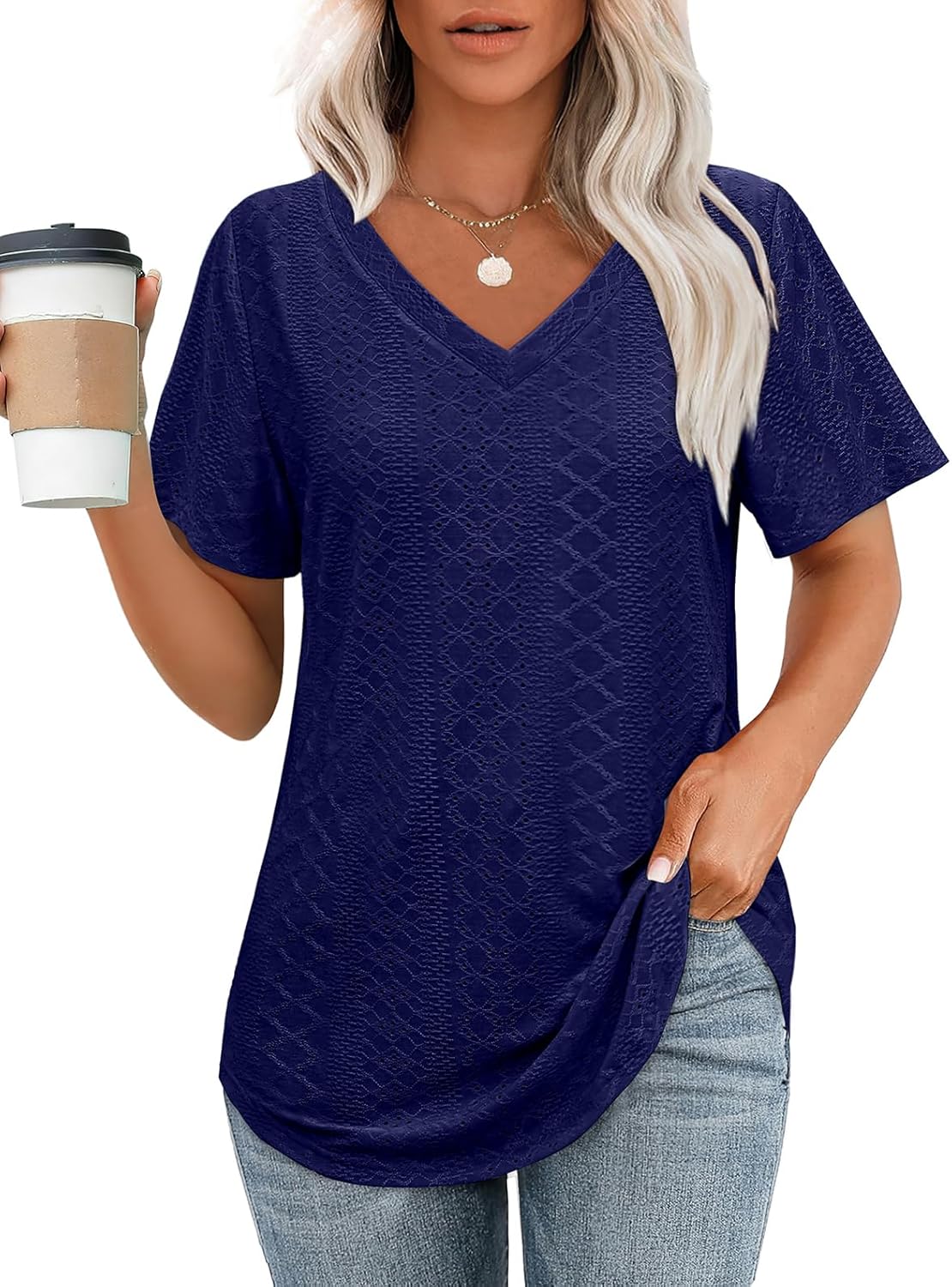 OFEEFAN Womens T Shirts V