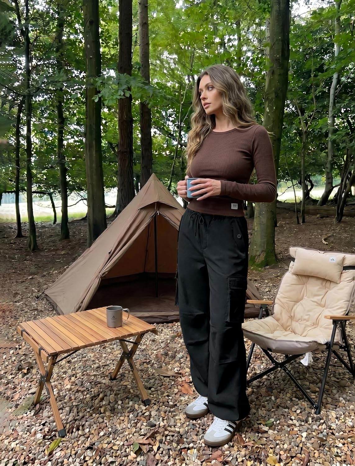 COPYLEAF Cargo Pants Women Low