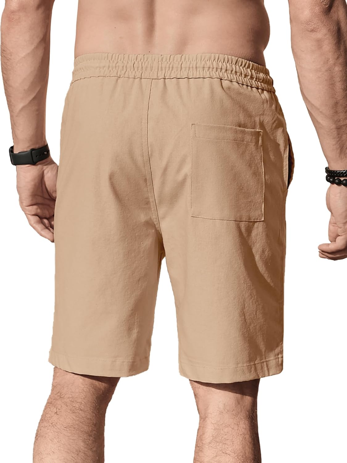 Comdecevis Men's Linen Shorts Casual