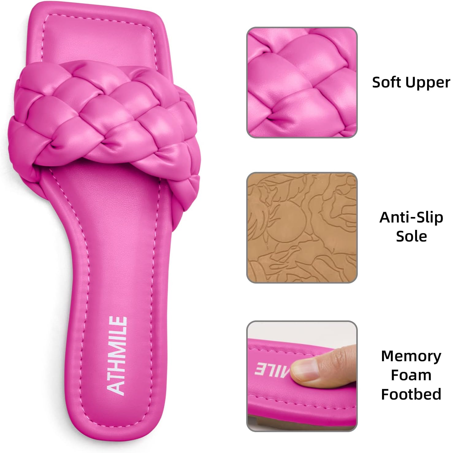 ATHMILE Braided Womens Sandals 2026