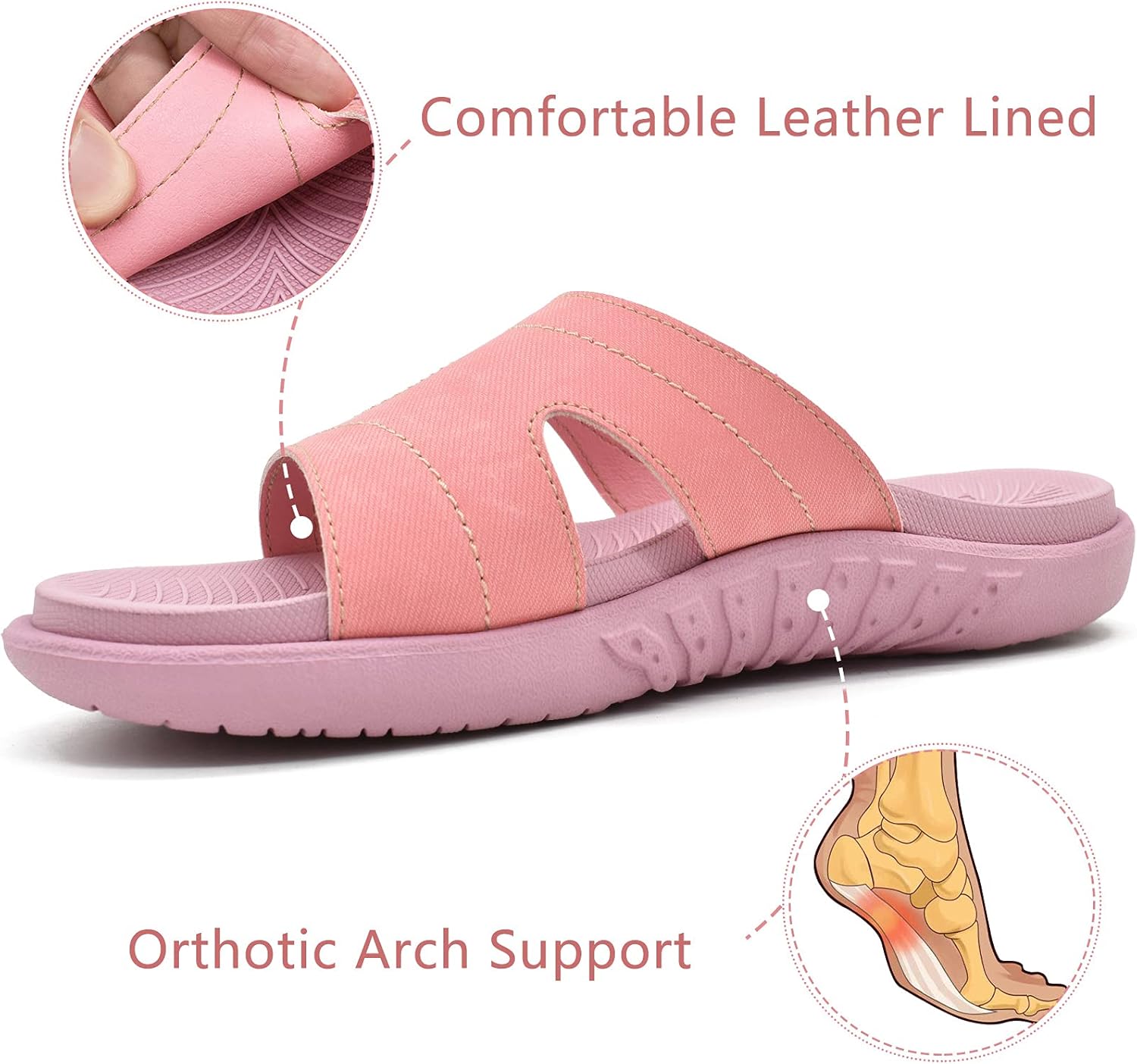 KuaiLu Womens Fashion Orthotic Slides