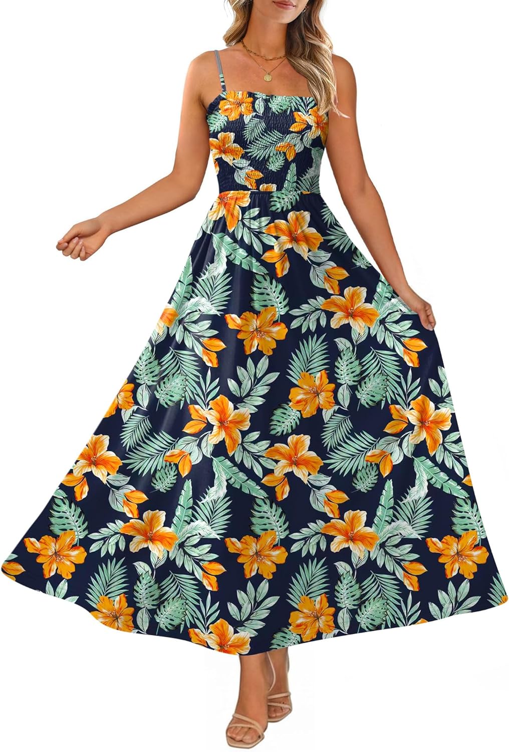 OFEEFAN Womens Spaghetti Strap Maxi