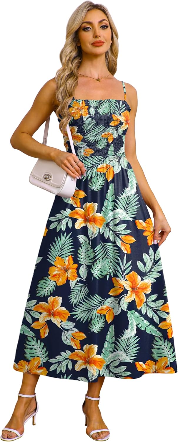 OFEEFAN Womens Spaghetti Strap Maxi