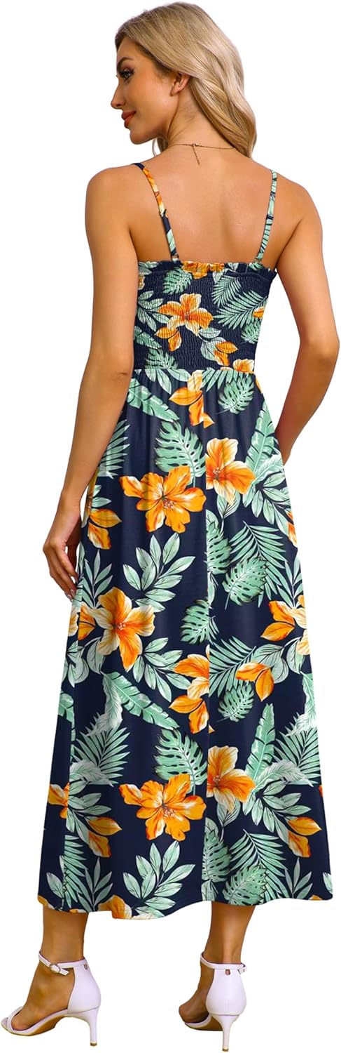 OFEEFAN Womens Spaghetti Strap Maxi