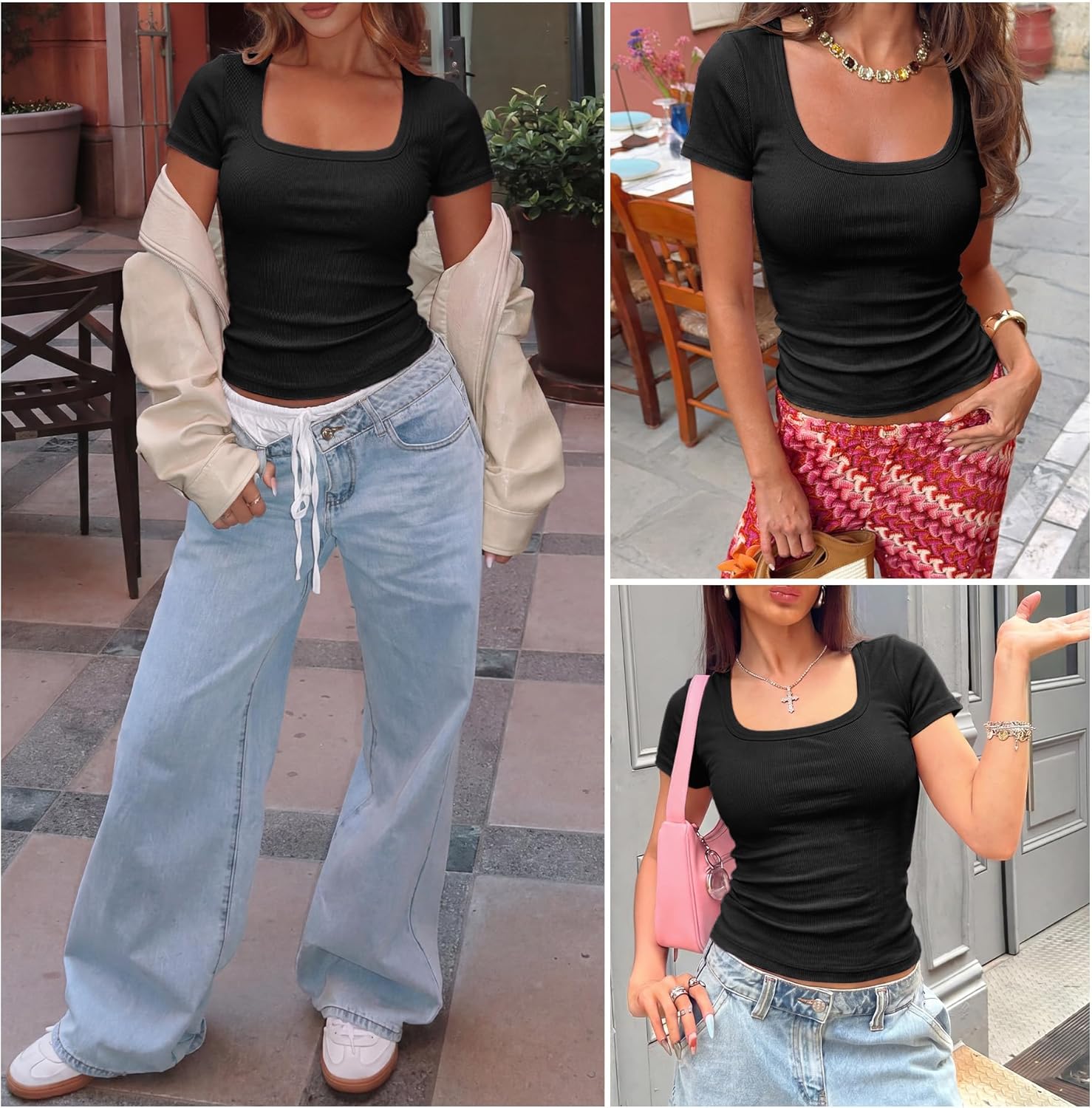 ANRABESS Women Short Sleeve Tops