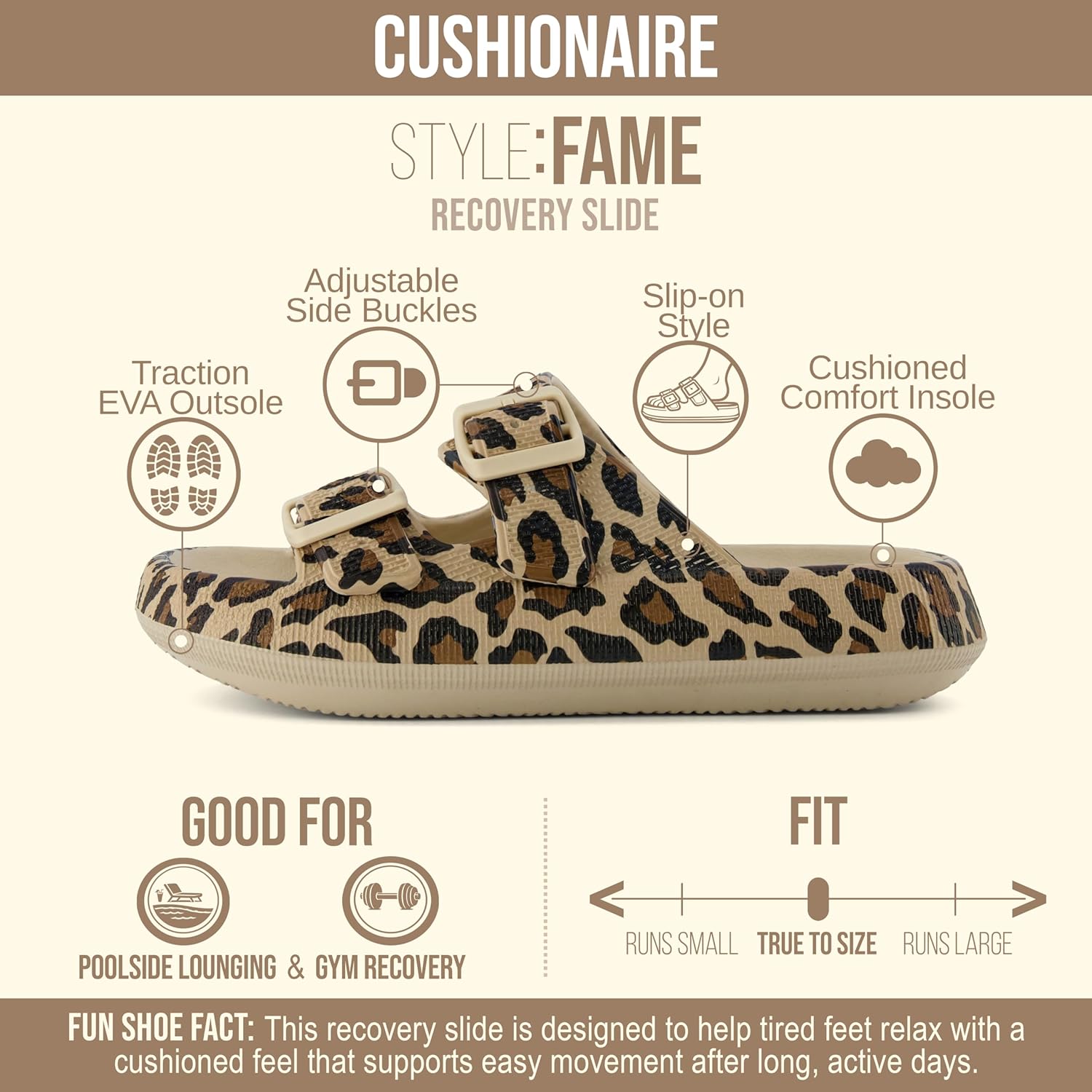 CUSHIONAIRE Fame Pillow Recovery Sandals