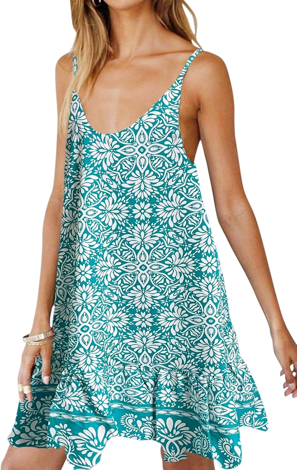 Qearal Womens Sundresses Boho Floral