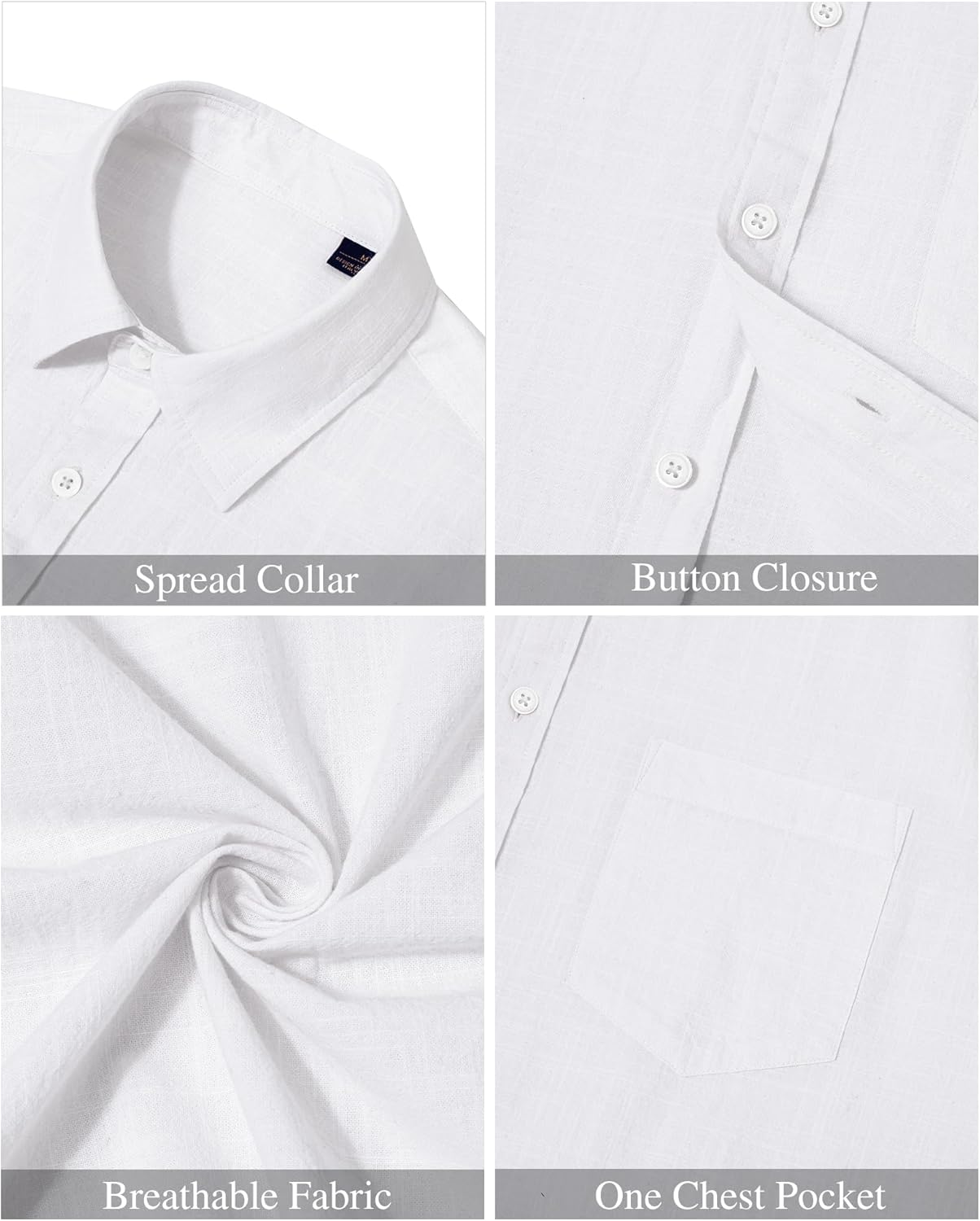 J.VER Mens Linen Shirt Short