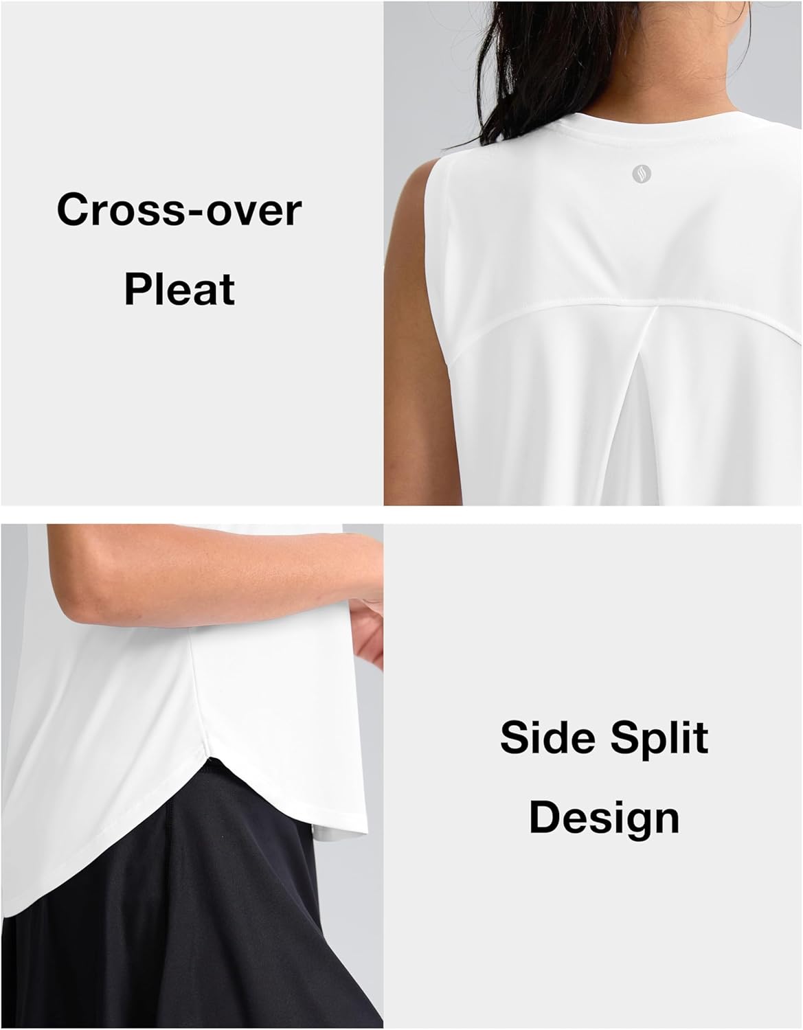 SANTINY Women's Sleeveless Workout Tops