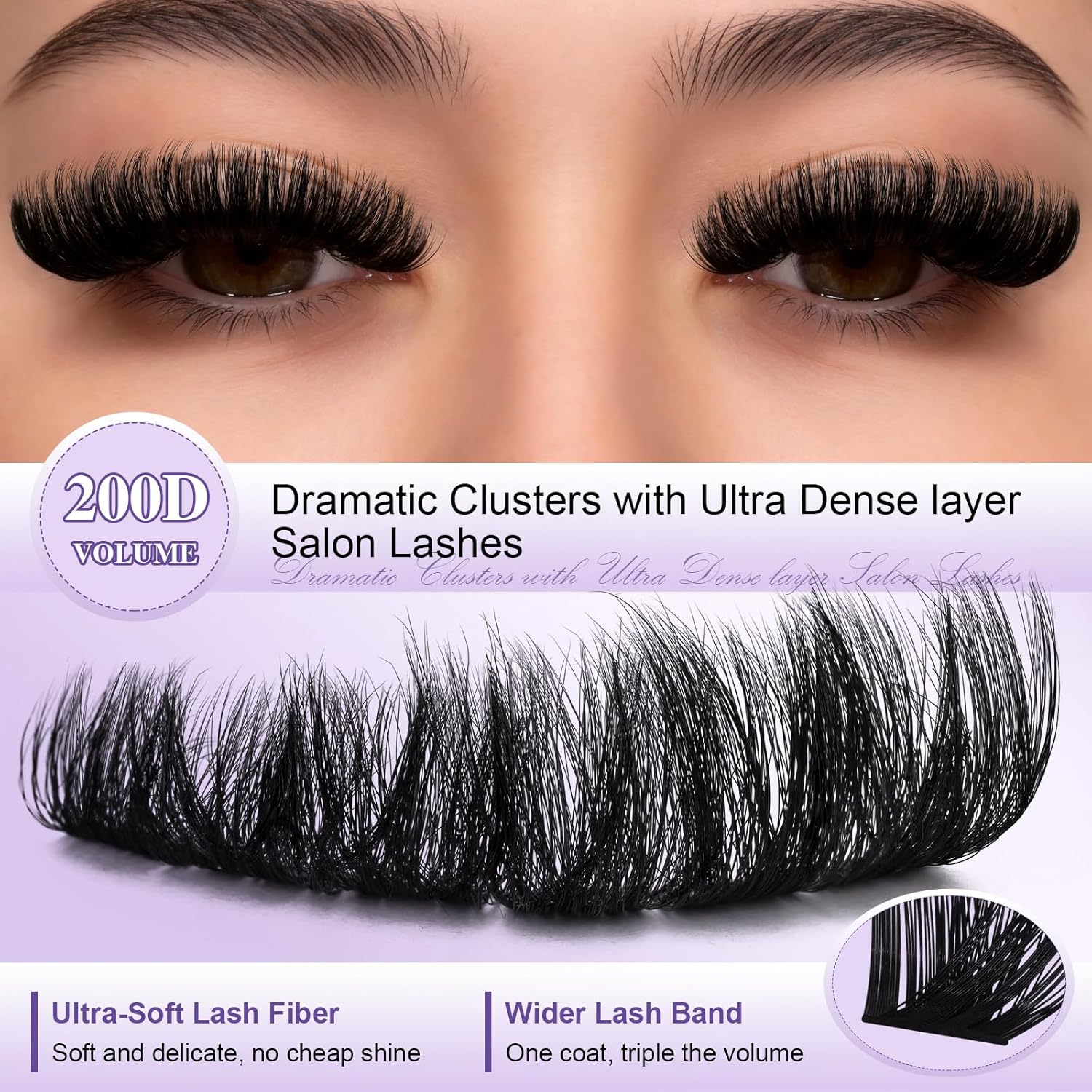 B&Q Fluffy Lash Clusters Thick