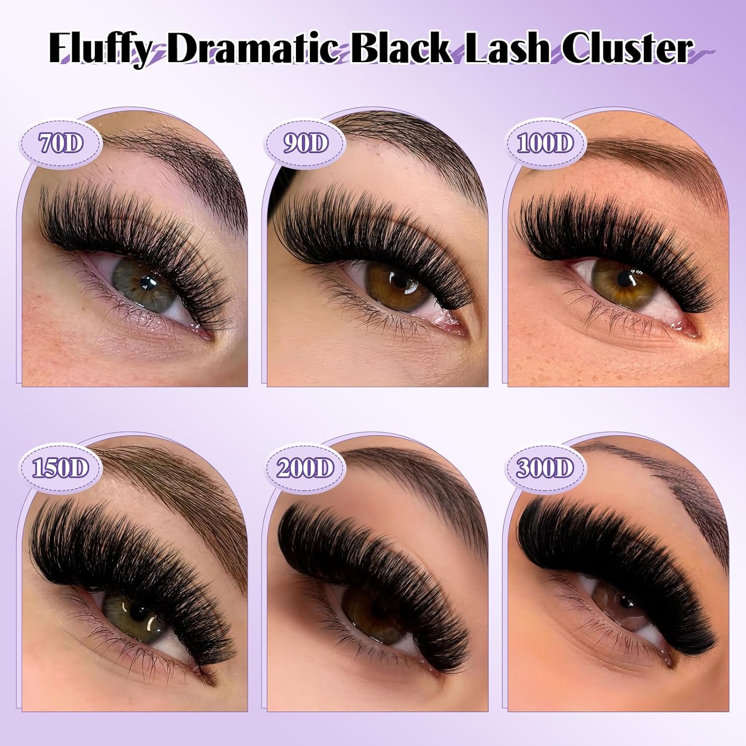 B&Q Fluffy Lash Clusters Thick