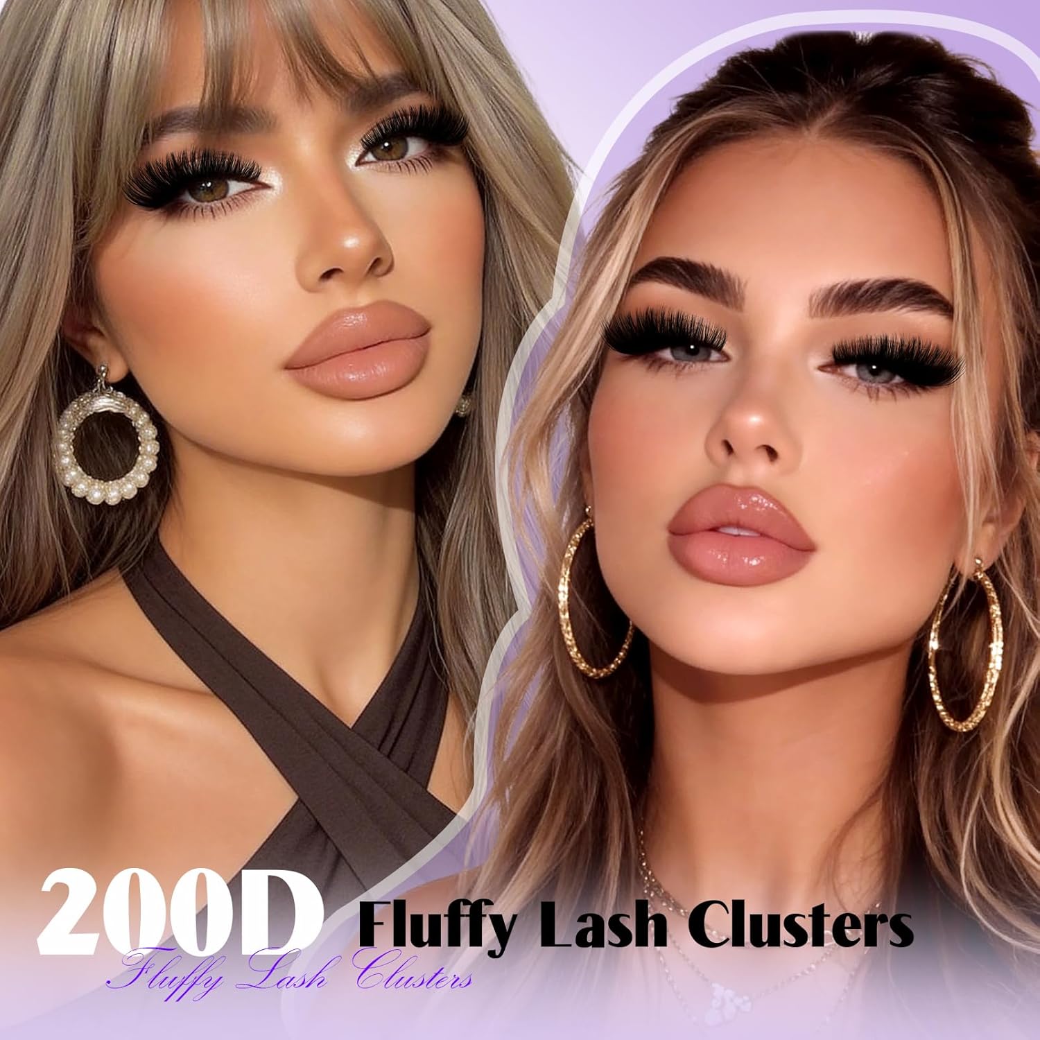 B&Q Fluffy Lash Clusters Thick