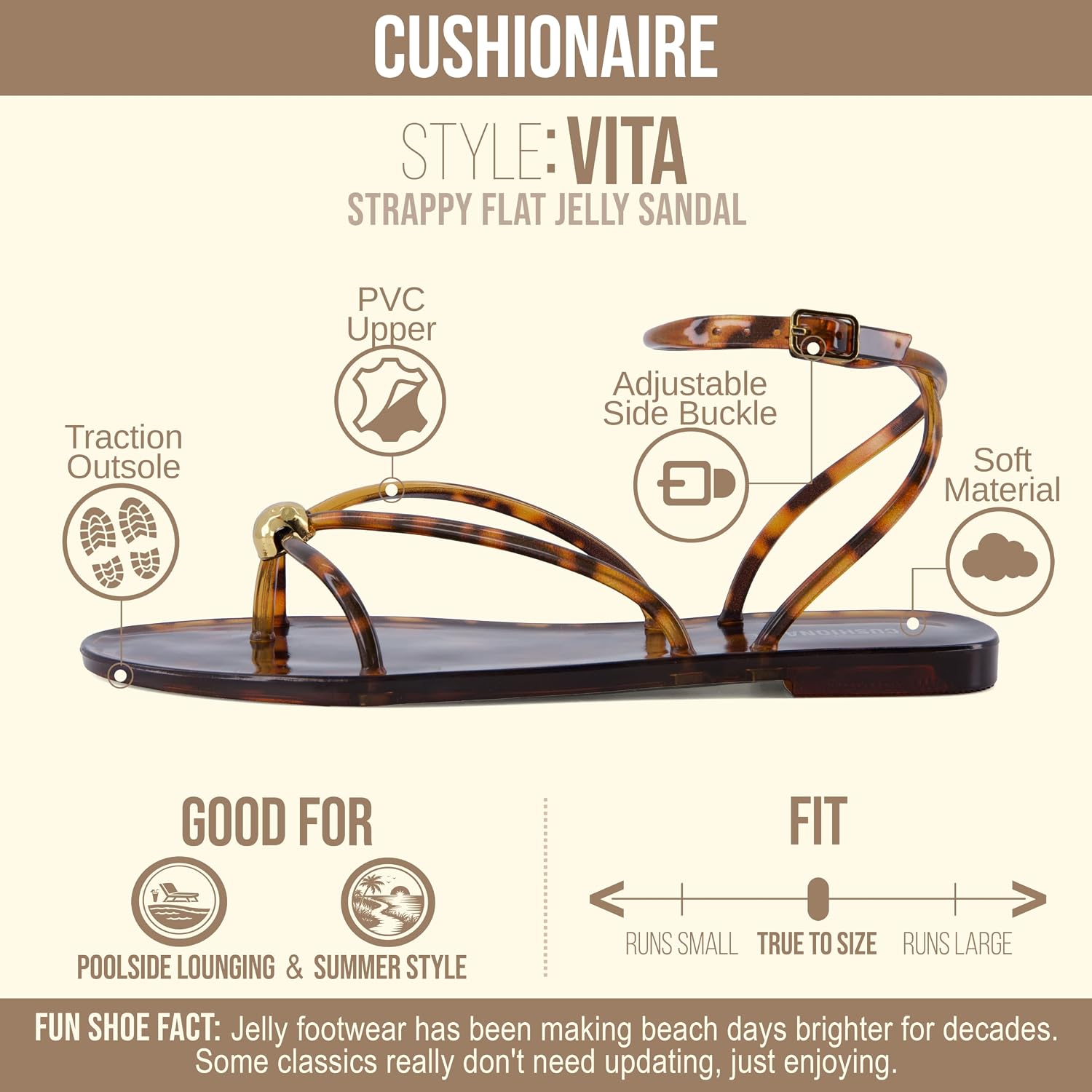 CUSHIONAIRE Vita Jelly Sandals