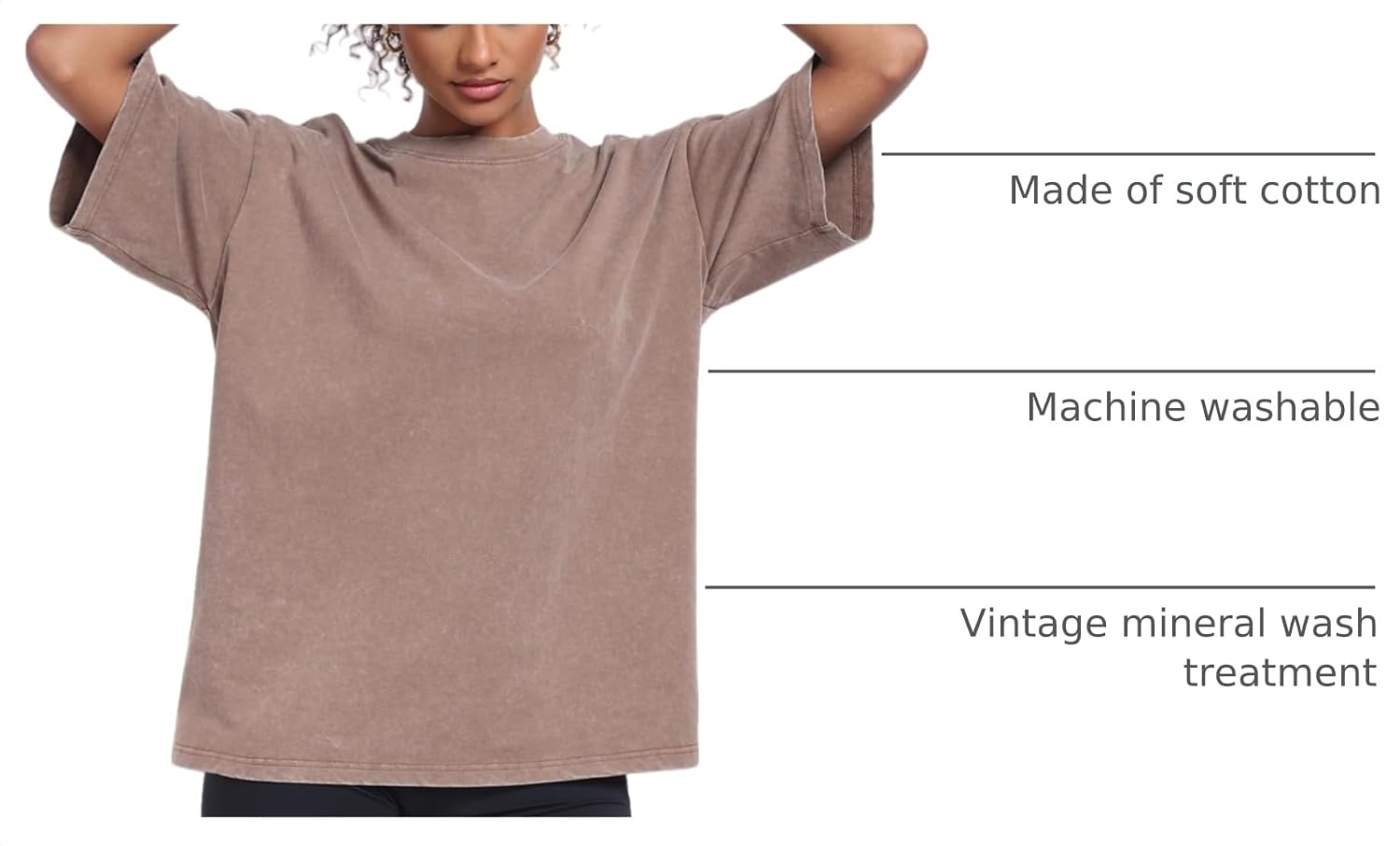Womens Washed Vintage Oversized T-Shirt